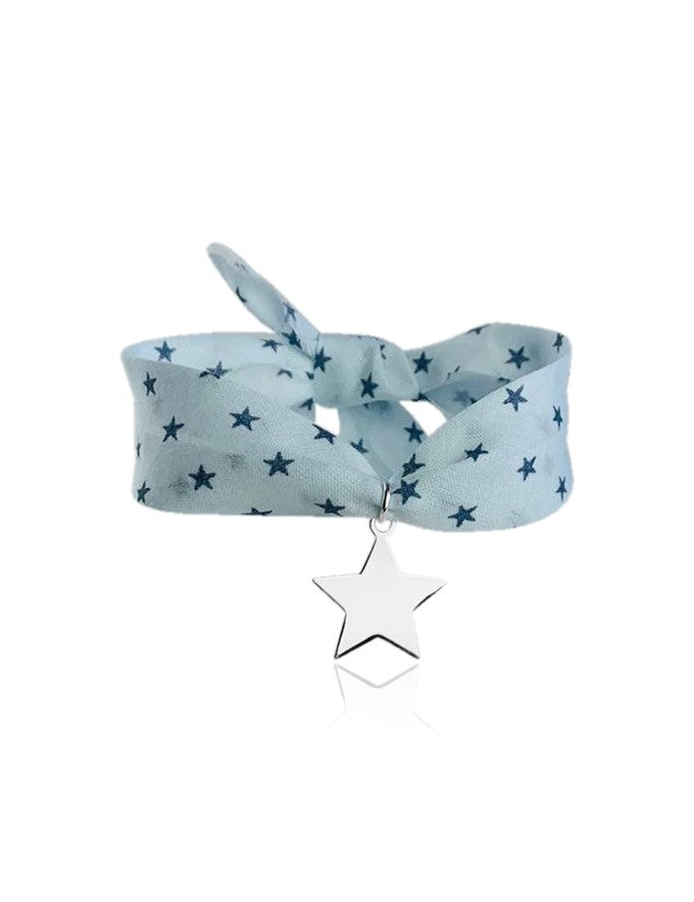 Bracelet Liberty large étoile argent à graver femme