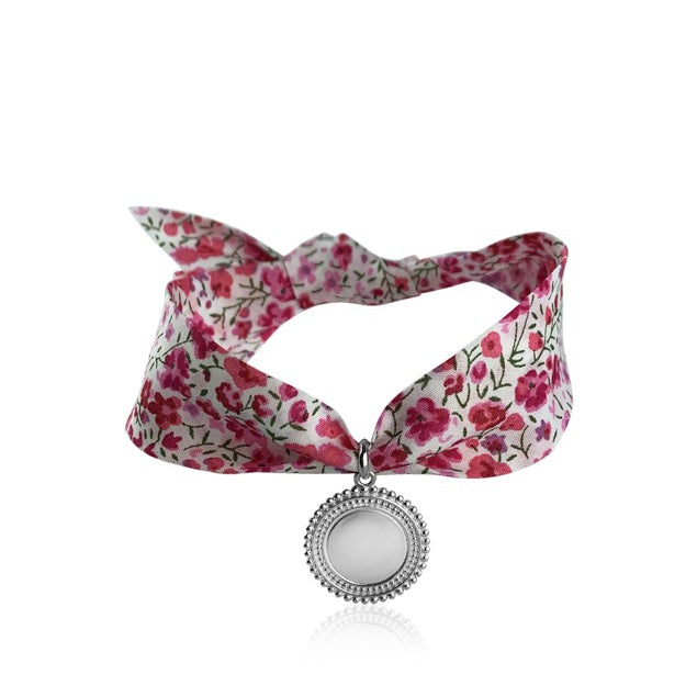 Bracelet Liberty large médaillon bohème à graver femme