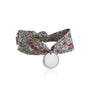 Bracelet Liberty large médaillon perlé à graver femme