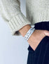 Bracelet Liberty médaille personnalisée 10mm 3 tours femme