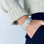 Bracelet Liberty médaille personnalisée 10mm 3 tours femme