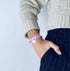 Bracelet Liberty 3 tours cœur argent personnalisé femme