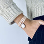 Bracelet Liberty 3 tours médaillon bohème personnalisé femme