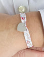 Bracelet Liberty cœur argent personnalisé femme
