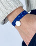 Bracelet Liberty médaille personnalisée 15mm 2 tours femme
