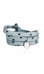 Bracelet Liberty médaille personnalisée 10mm 3 tours femme