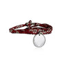 Bracelet Liberty 3 tours médaillon perlé personnalisé femme