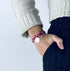 Bracelet Liberty 3 tours médaillon perlé personnalisé femme
