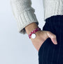 Bracelet Liberty 3 tours médaillon perlé personnalisé femme