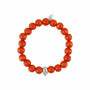 Bracelet perles bois tête mort femme