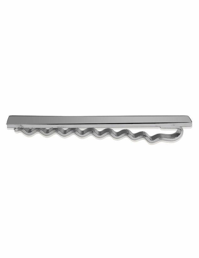 Pince cravate rectangulaire argent personnalisable homme