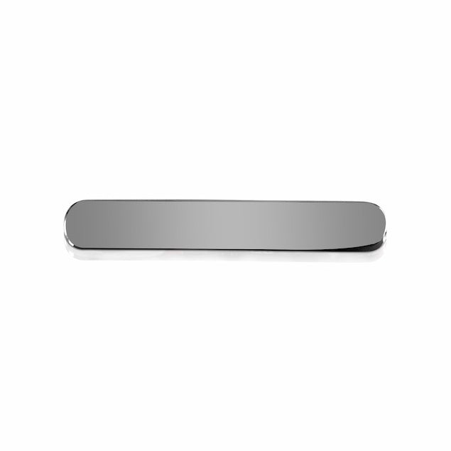 Pince cravate arrondie argent personnalisable homme