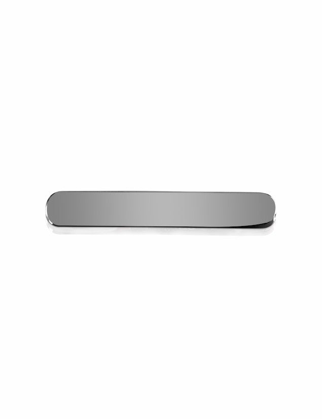 Pince cravate arrondie argent personnalisable homme
