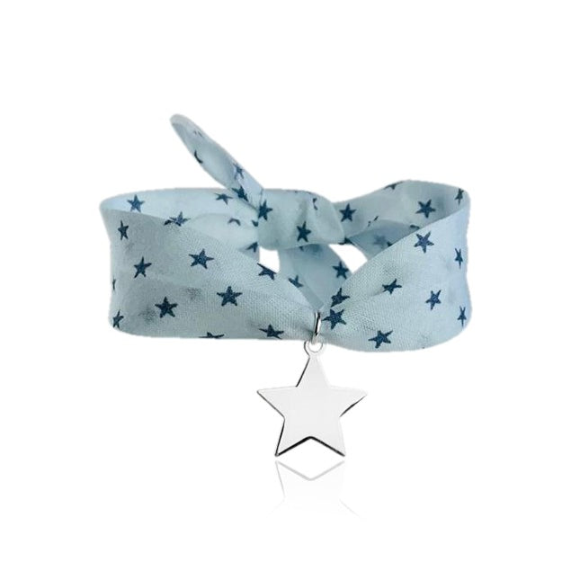 Bracelet Liberty étoile argent à graver large enfant