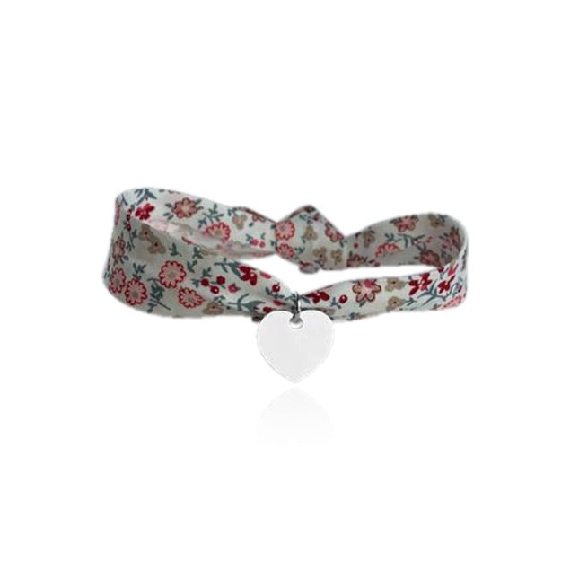 Bracelet Liberty cœur argent à graver large enfant