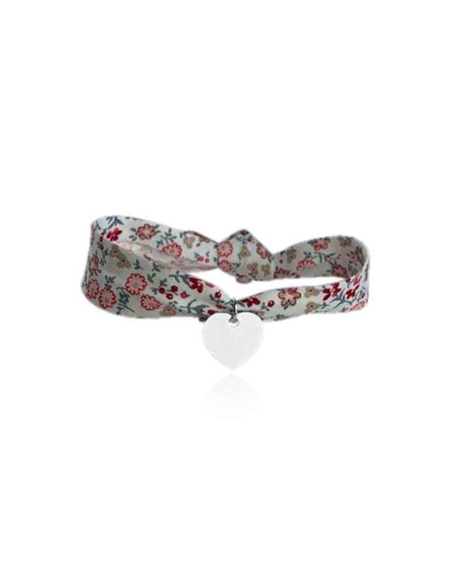 Bracelet Liberty cœur argent à graver large enfant