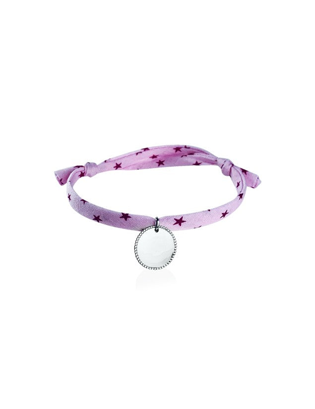 Bracelet Liberty médaillon perlé personnalisé enfant