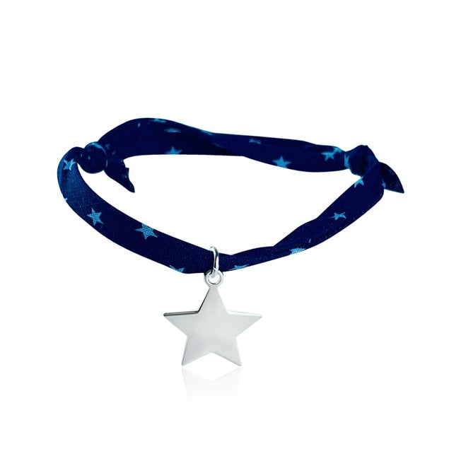 Bracelet Liberty étoile argent personnalisé enfant
