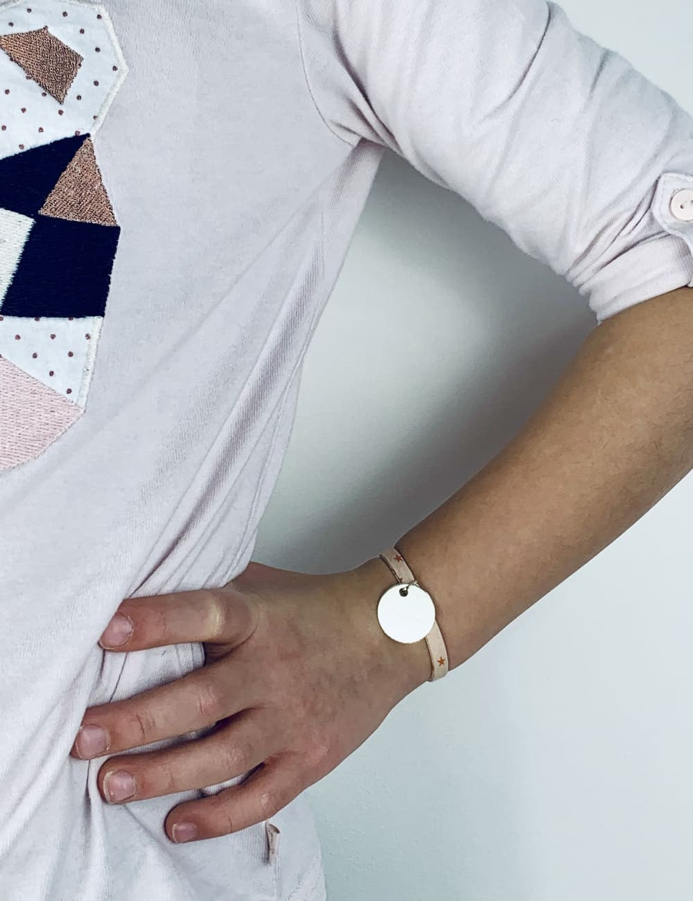 Bracelet Liberty médaille personnalisée 20 mm enfant
