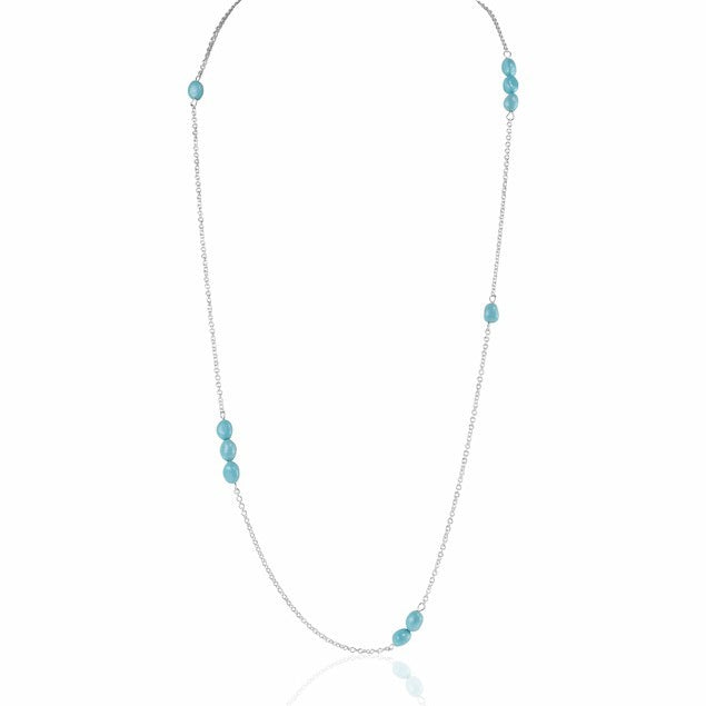 Collier sautoir turquoise femme