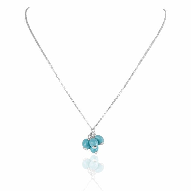 Collier grappe turquoise femme