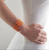 Bracelet manchette cuir tressée femme