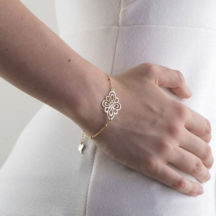 Bracelet losange vermeil femme