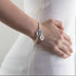 Bracelet argent double chaine nacre turquoise femme