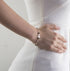 Bracelet argent perles agate noire femme
