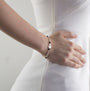Bracelet argent perles agate noire femme