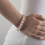 Bracelet perles quartz rose femme