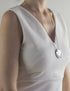 Collier sautoir rond argent femme