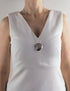Collier sautoir rond argent femme