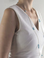 Collier sautoir turquoise femme