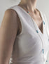 Collier sautoir turquoise femme