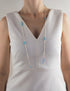 Collier sautoir turquoise femme
