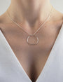 Collier grand cercle argent femme