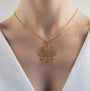 Collier pendentif losange vermeil femme