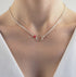 Collier cercle corail femme