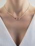 Collier cercle corail femme