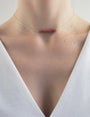 Collier perles corail femme