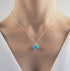 Collier grappe turquoise femme