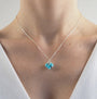 Collier grappe turquoise femme