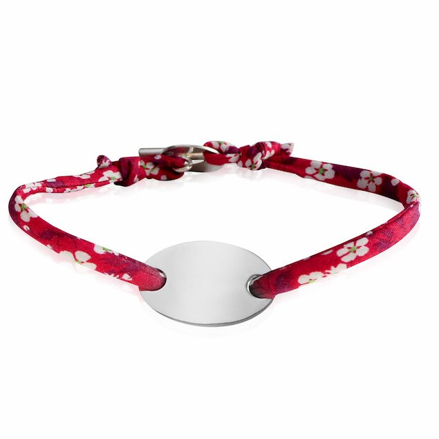 Bracelet Liberty médaille ovale à personnaliser femme