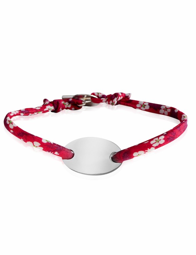 Bracelet Liberty médaille ovale à personnaliser femme