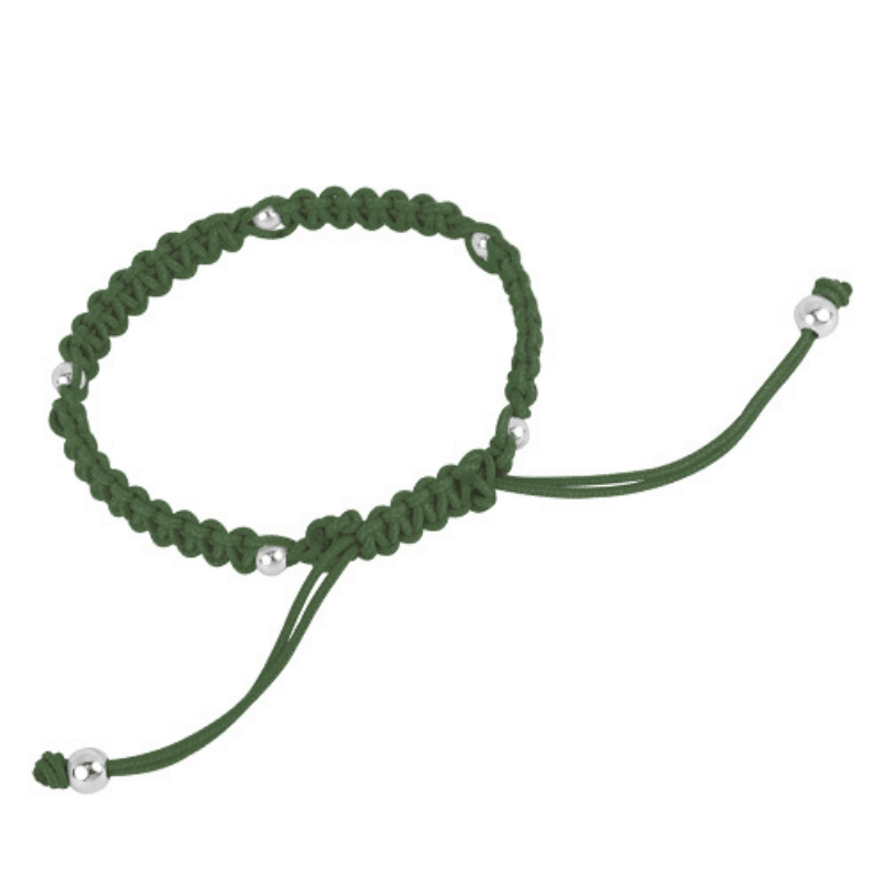 Bracelet femme macramé perle argent 925 taille unique vente en ligne