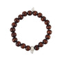 Bracelet perles bois tête mort femme