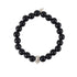Bracelet perles bois tête mort femme