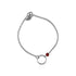 Bracelet rond argent perle corail femme