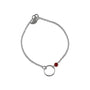 Bracelet rond argent perle corail femme